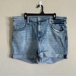 H&M mom shorts regular fit ultra high waist denim short size 16 casual everyday